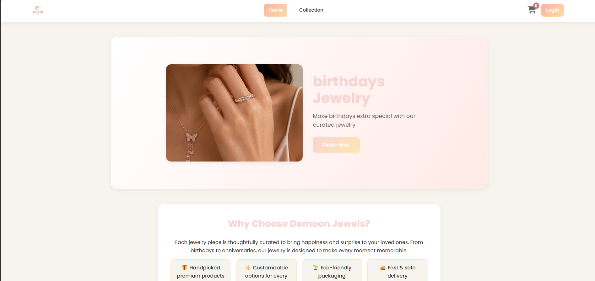 E-commerce website preview